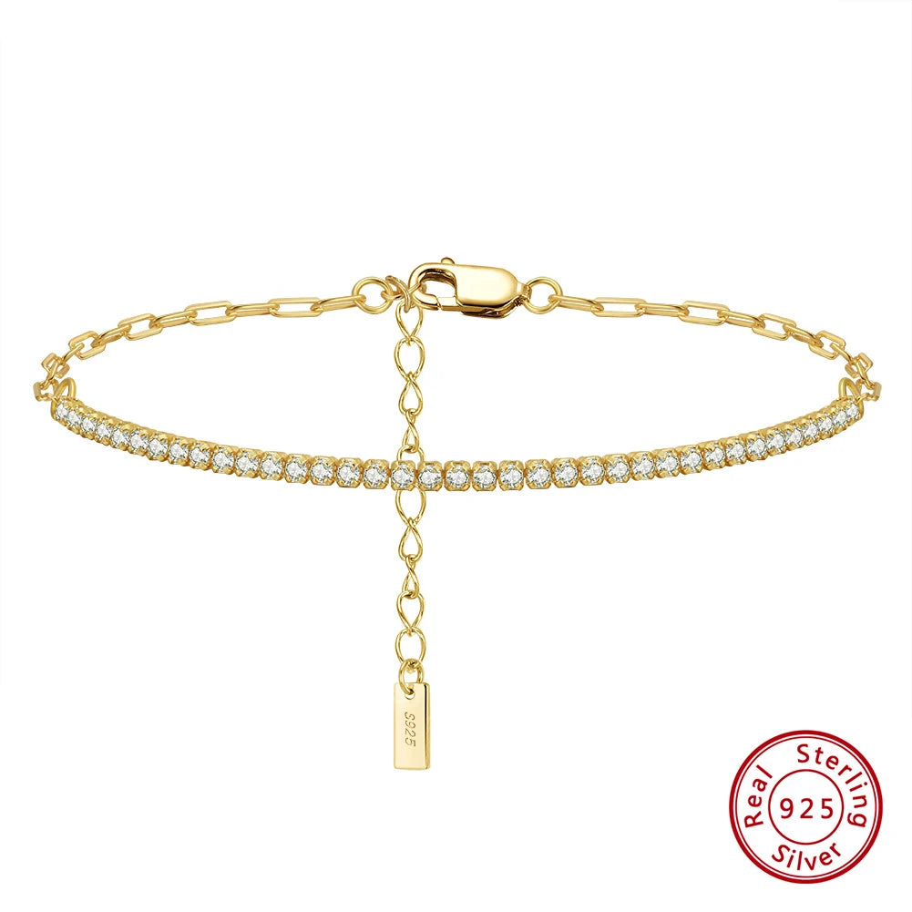 WINNIE | Gold Plated Sterling Silver Tennis Bracelet