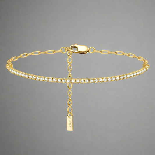 WINNIE | Gold Plated Sterling Silver Tennis Bracelet